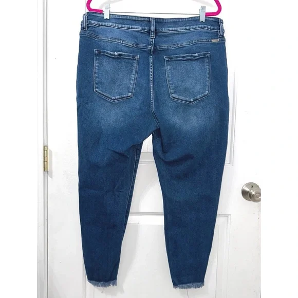 KanCan Maurices High Rise Dark Ripped Hem Skinny Jeans, size 20 women’s - Picture 3 of 5